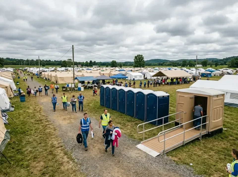 disaster-relief-camp-restrooms-010 — frequently asked questions, Dumpster & Portable Bathrooms Rental in Fox Farm-College, WY